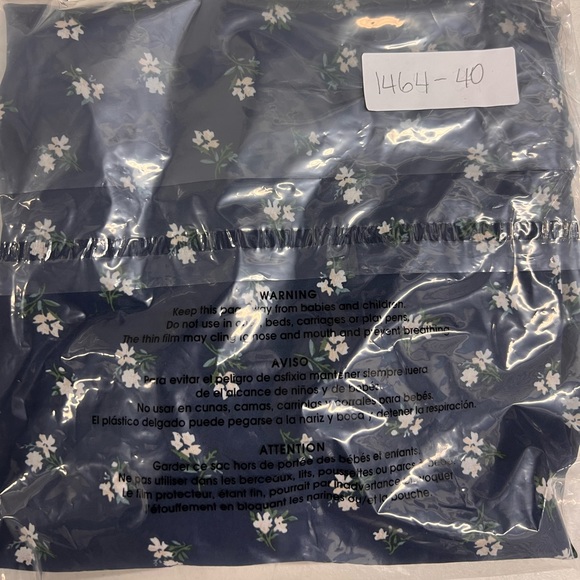 HARPER HERITAGE Womens M Blue Floral Smocked V-Neck Peasant Boho Blouse - Picture 10 of 10
